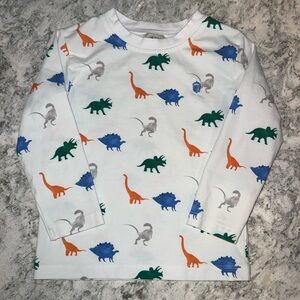 Kids Dinosaur Long Sleeve Tee - White, Green, Blue, Orange